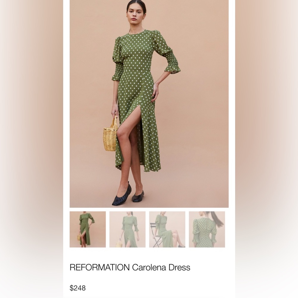 Reformation Dress - Olive Sz 10